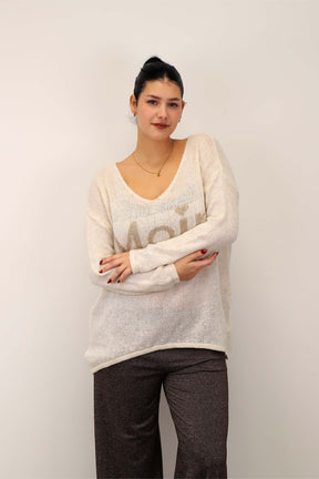 Pullover "Moin" - Creme