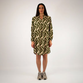 Design Kleid - Grün/Weiß
