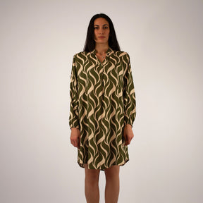 Design Kleid - Grün/Weiß