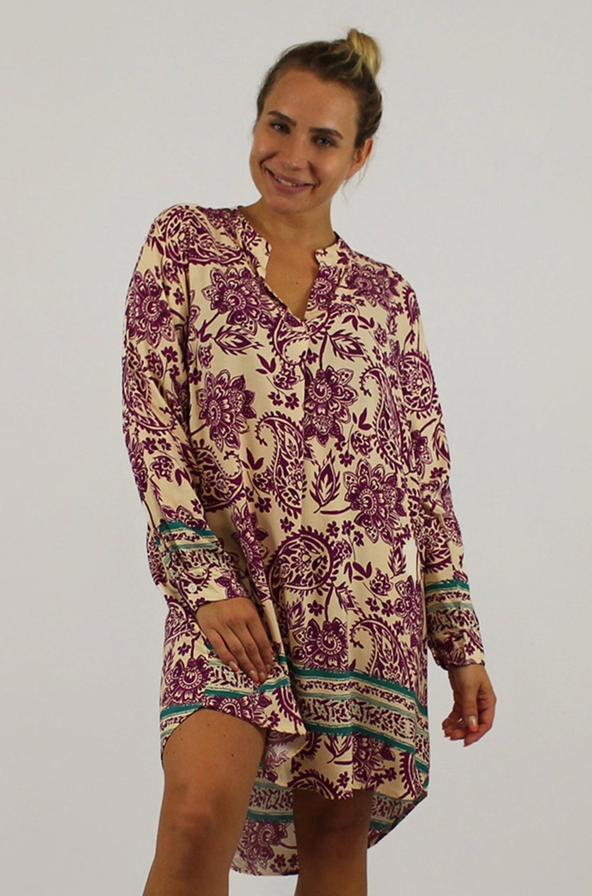 Kleid Paisley-Design - Pink