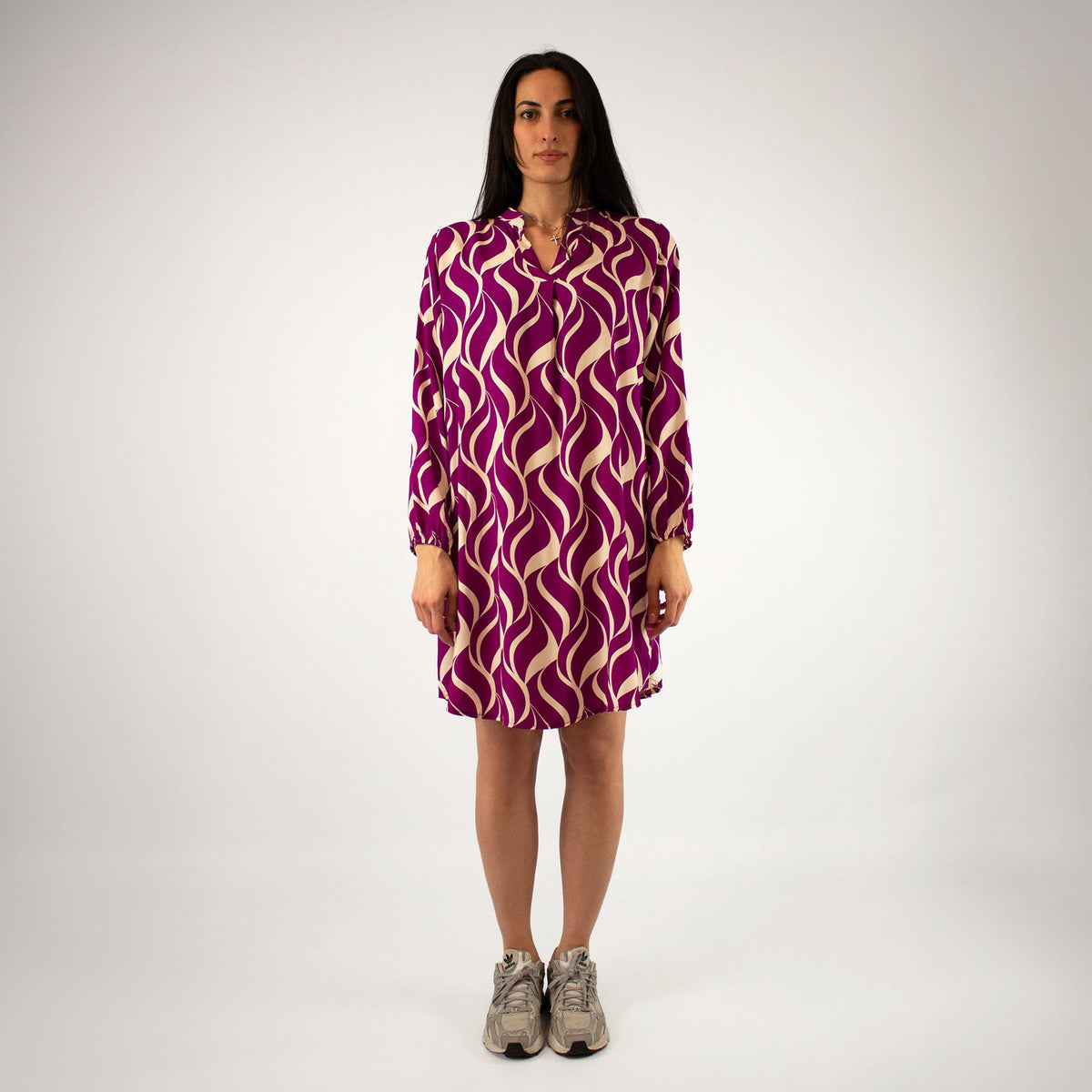Design Kleid - Pink/Weiß