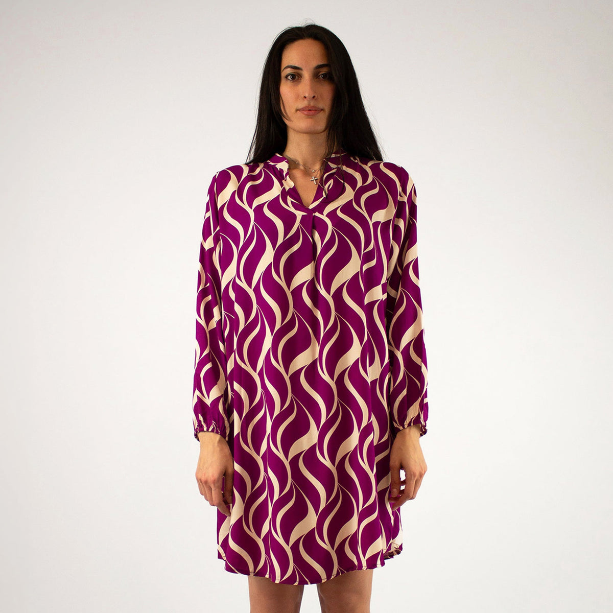 Design Kleid - Pink/Weiß