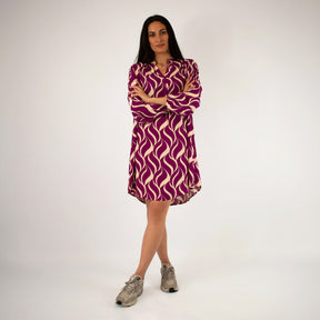 Design Kleid - Pink/Weiß