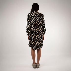 Design Kleid - Schwarz/Weiß