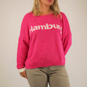 Pullover "Hamburg" Pink/Weiß