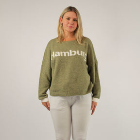 Pullover "Hamburg" Grün/Weiß