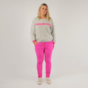 Pullover "Hamburg" Grau/Pink
