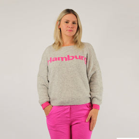 Pullover "Hamburg" Grau/Pink