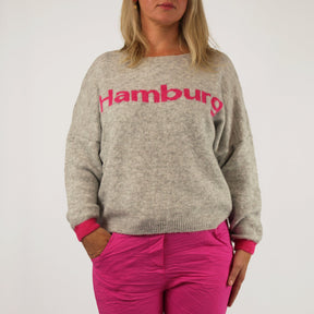 Pullover "Hamburg" Grau/Pink