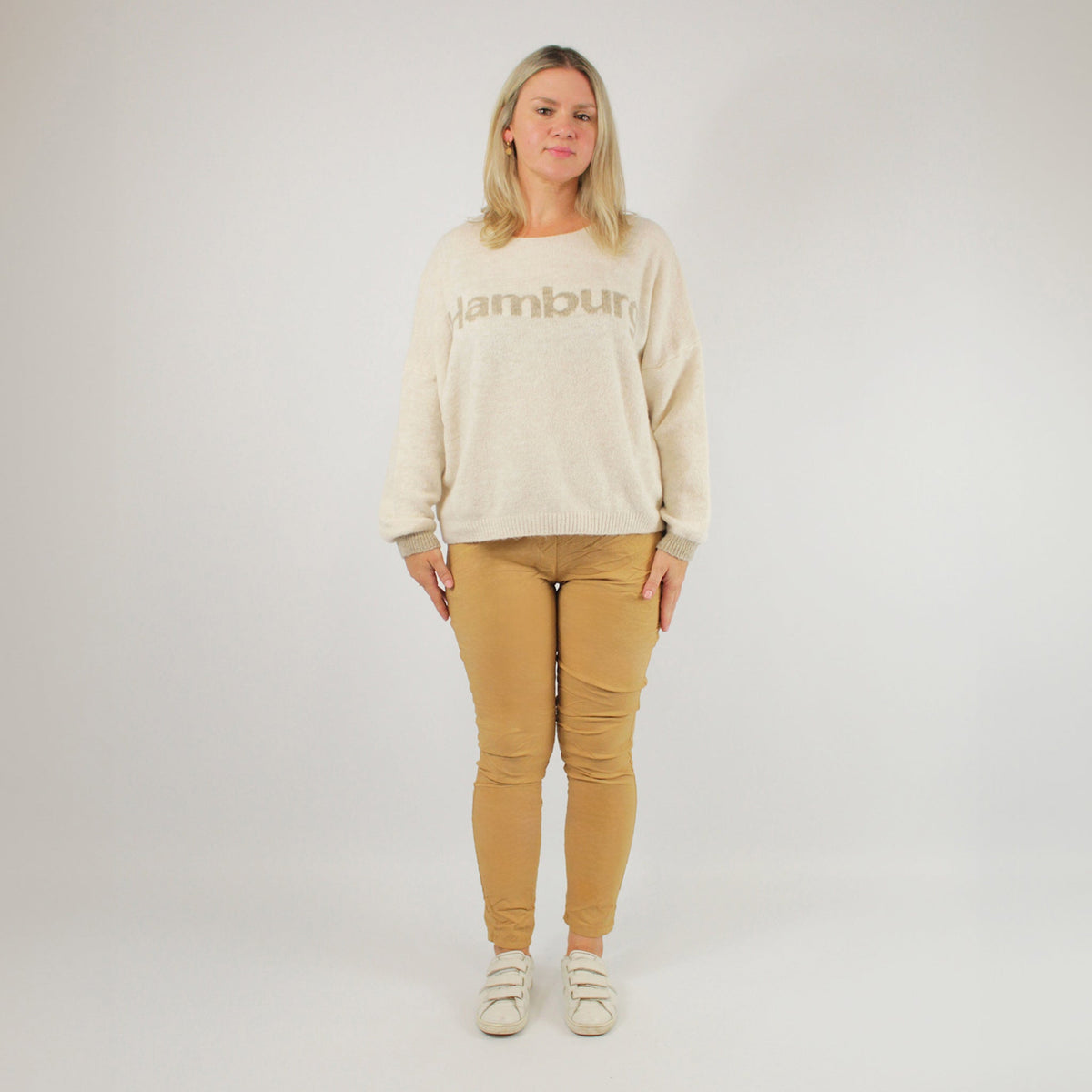 Pullover "Hamburg" Creme/Braun