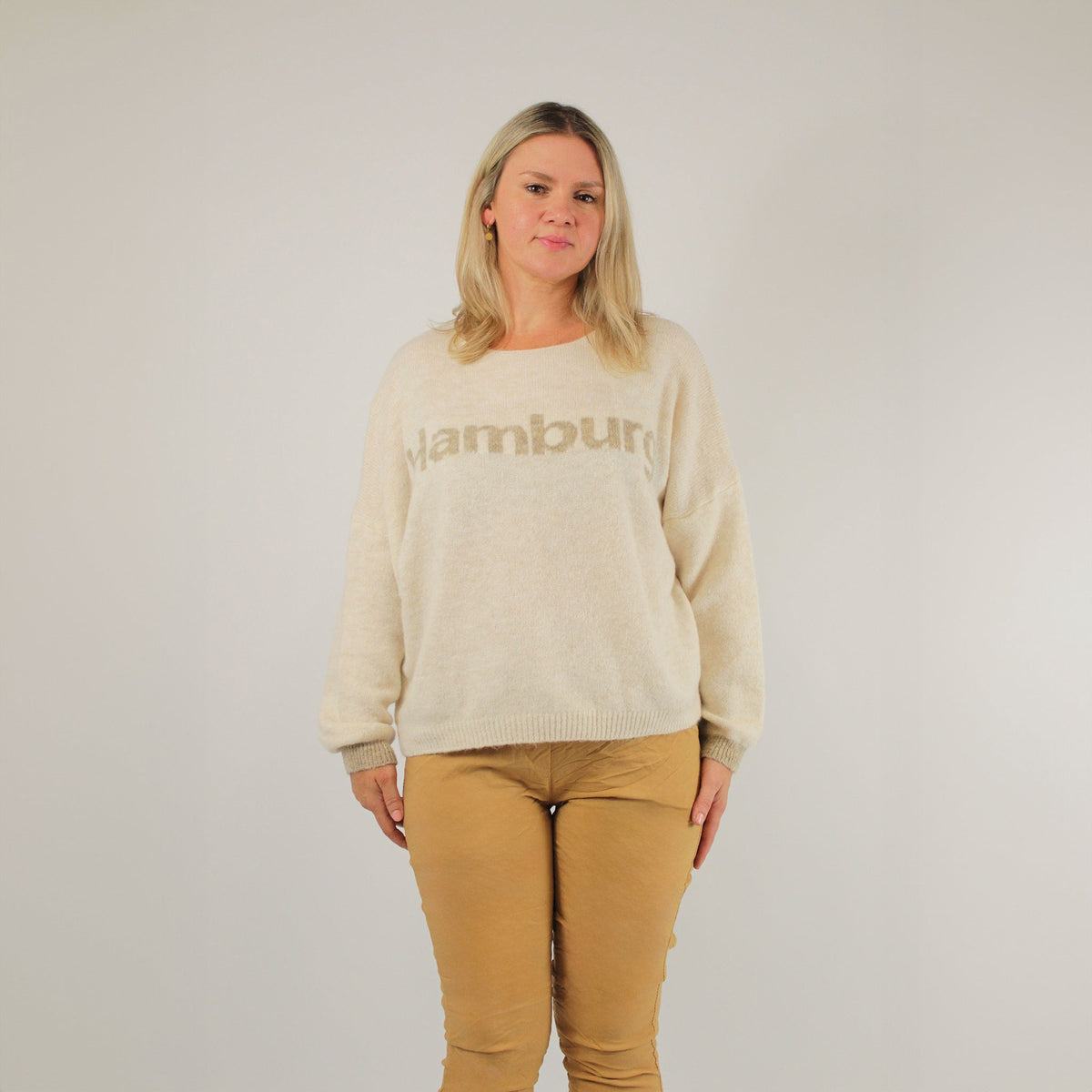 Pullover "Hamburg" Creme/Braun