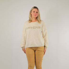 Pullover "Hamburg" Creme/Braun