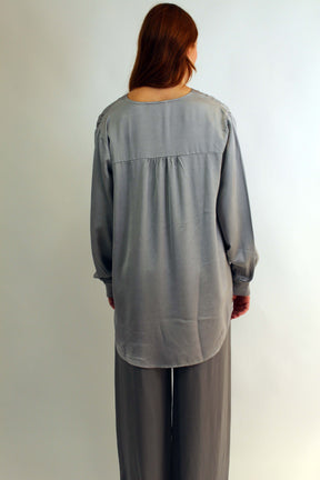 Seiden-Bluse Grau