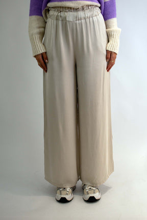 Seiden-Hose Hell Beige