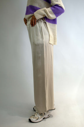 Seiden-Hose Hell Beige