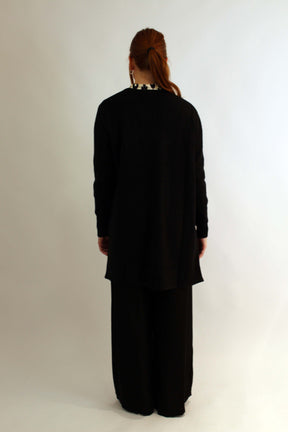 Strickjacke mit Taschen - Schwarz