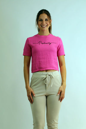 T-Shirt "Positvity" "Pink"