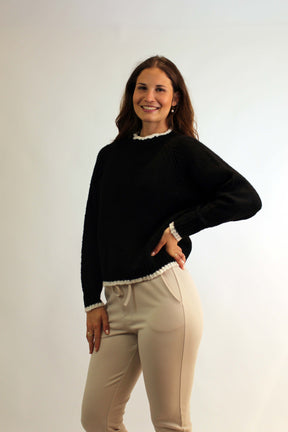 Pullover Stehkragen - Schwarz