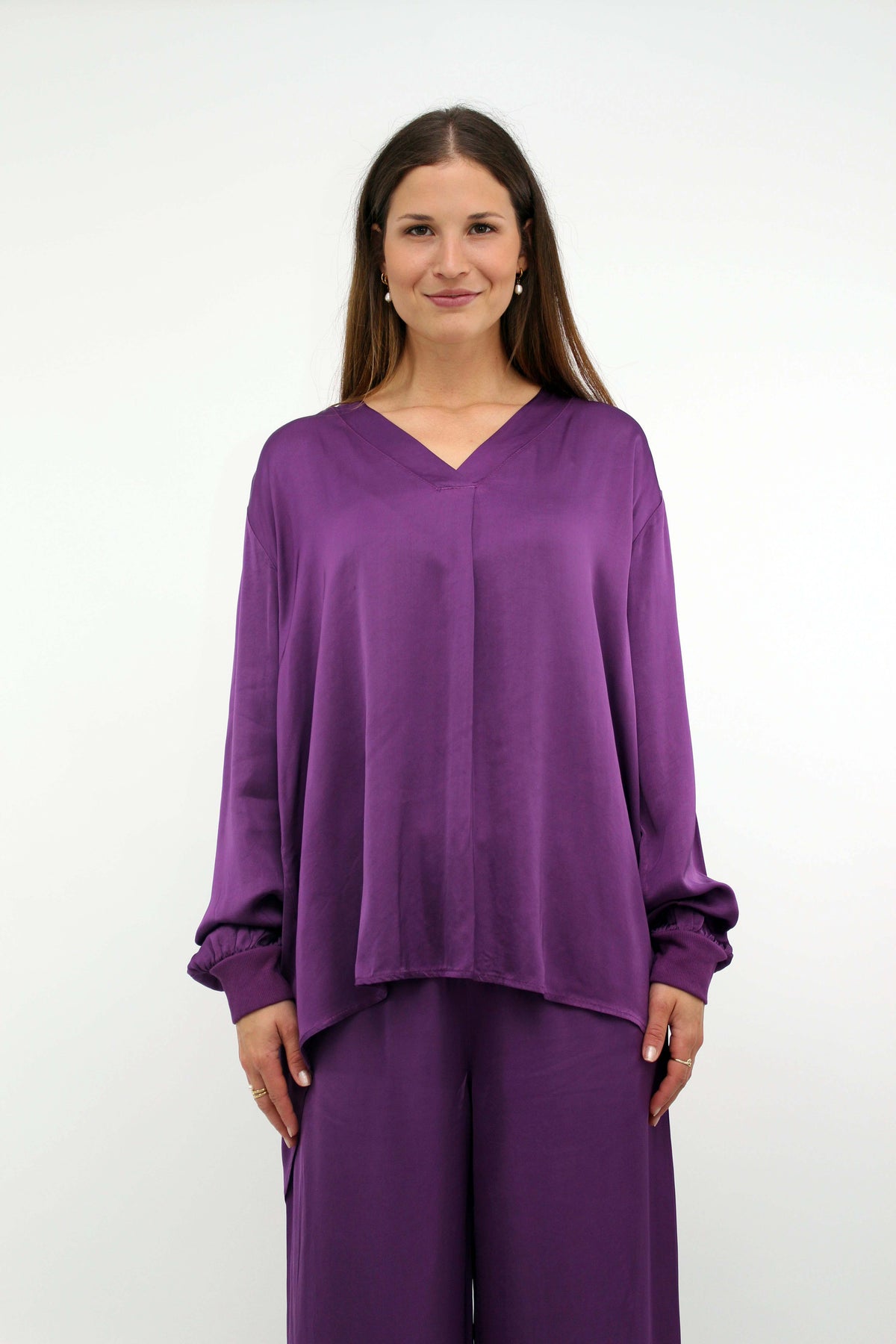 Seiden-Bluse Lila