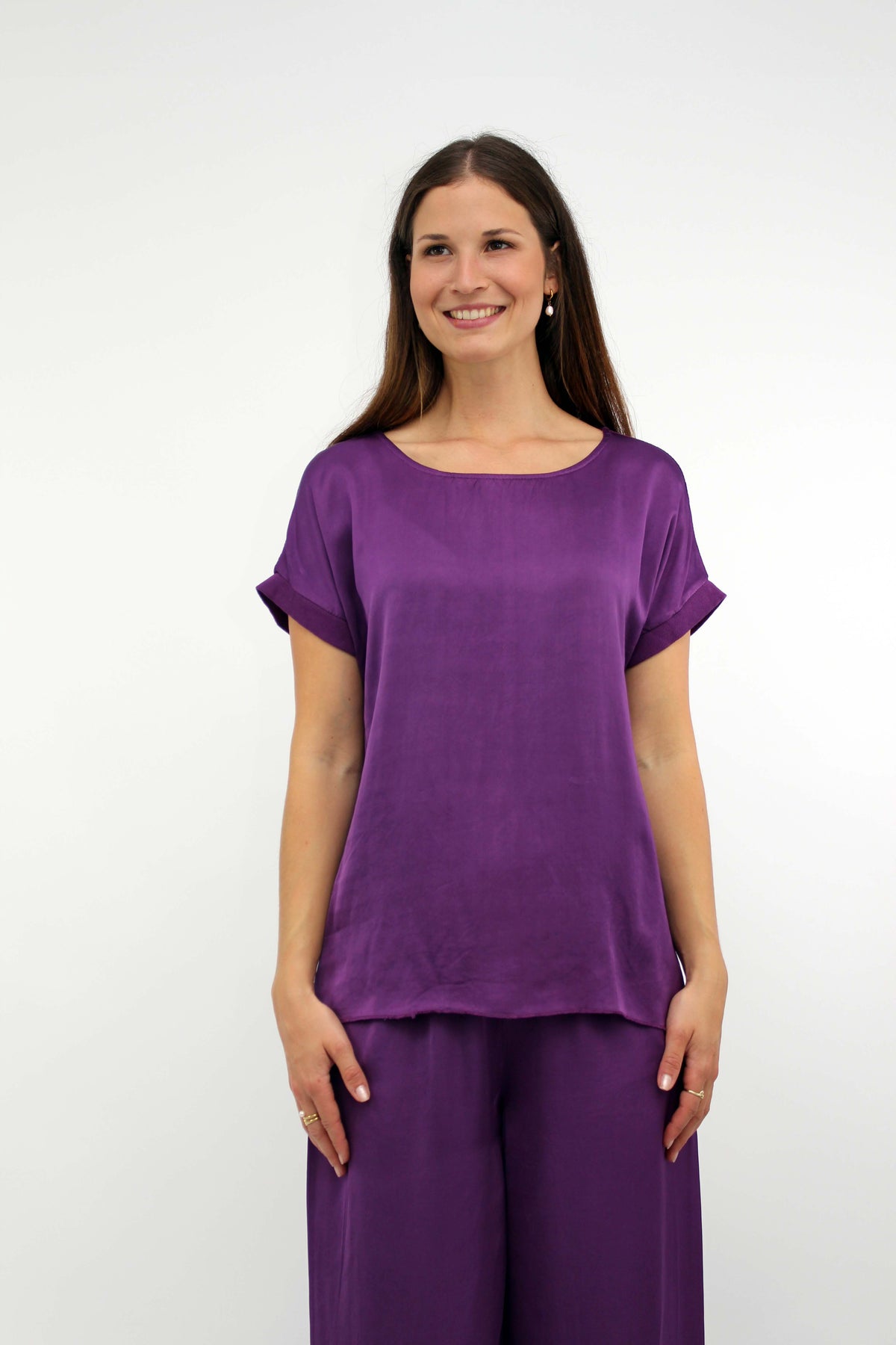 Seiden-Shirt Lila
