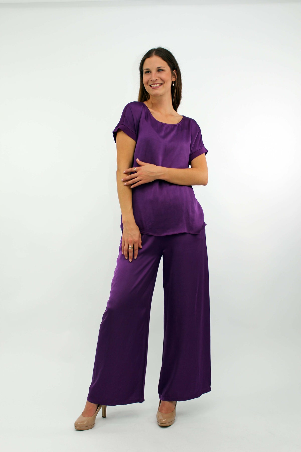 Seiden-Shirt Lila