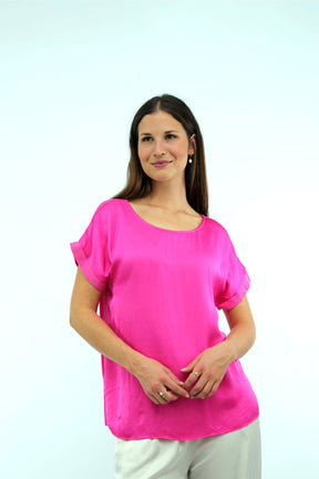 Seiden-Shirt Pink