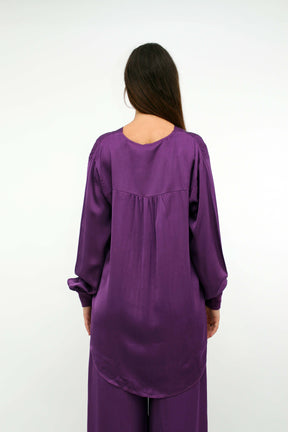 Seiden-Bluse Lila