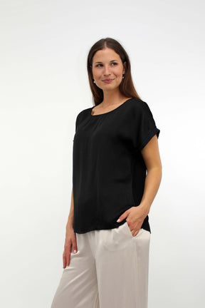 Seiden-Shirt Schwarz