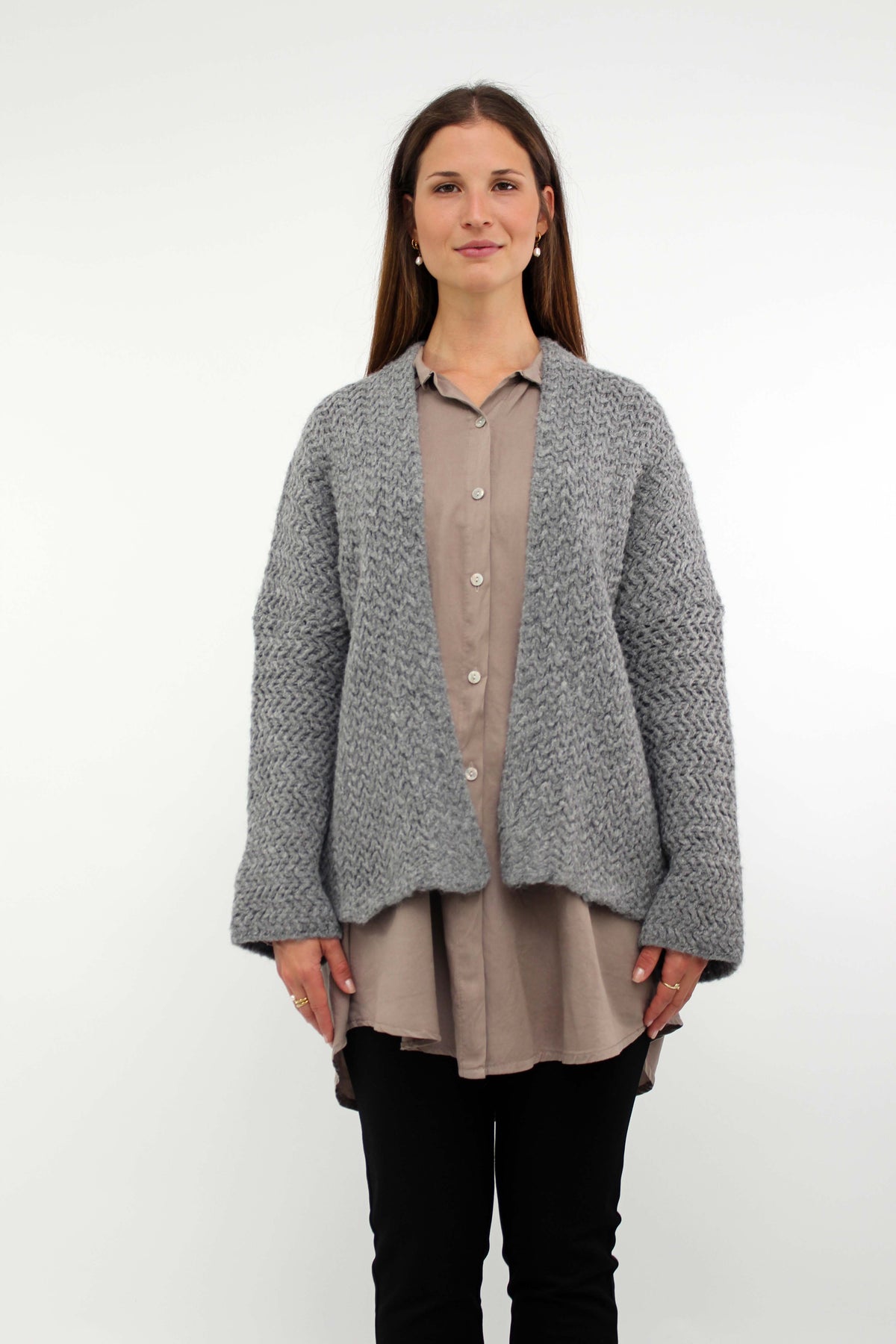 Strickjacke "Fashion" Dunkelgrau