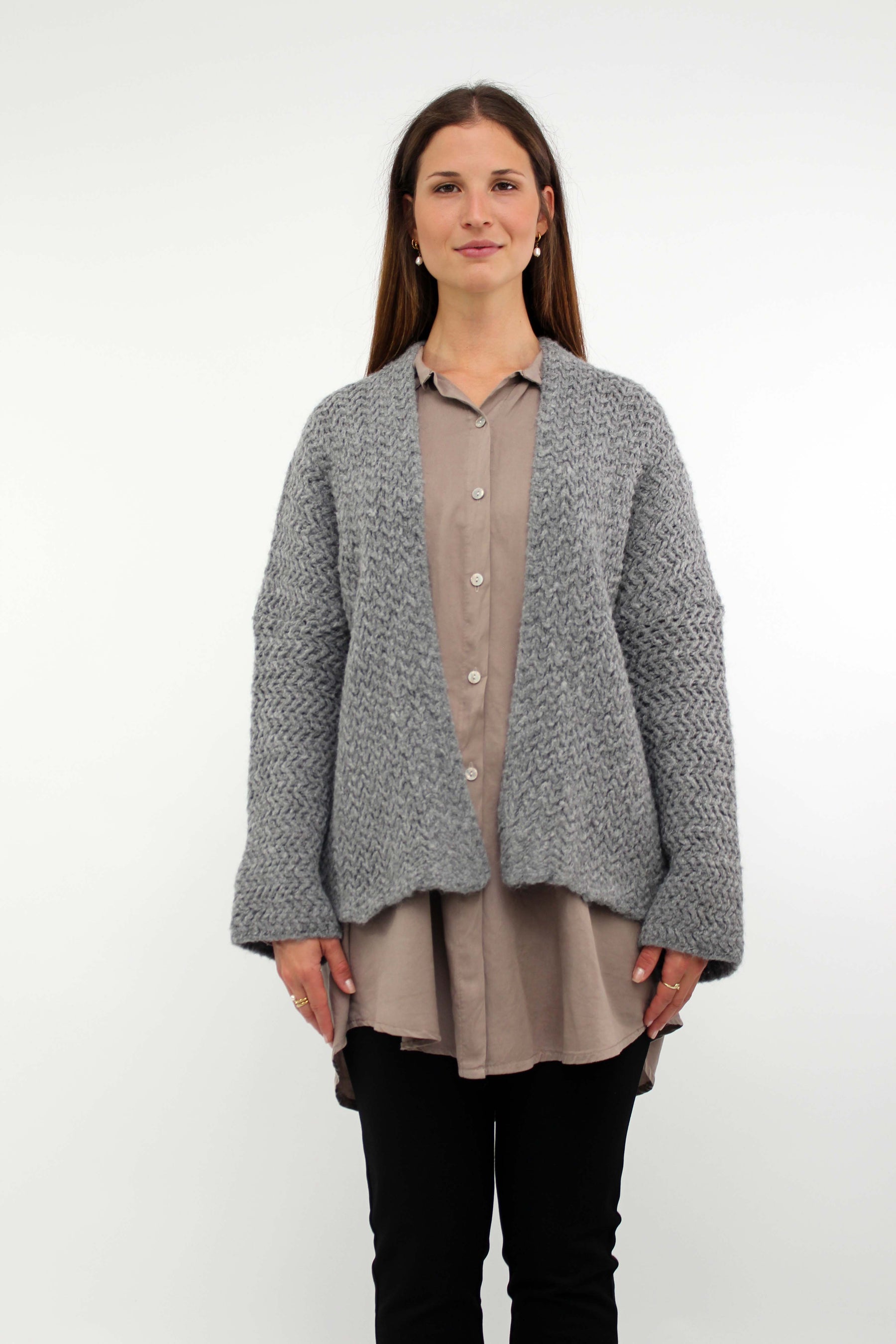 Strickjacke "Fashion" Dunkelgrau