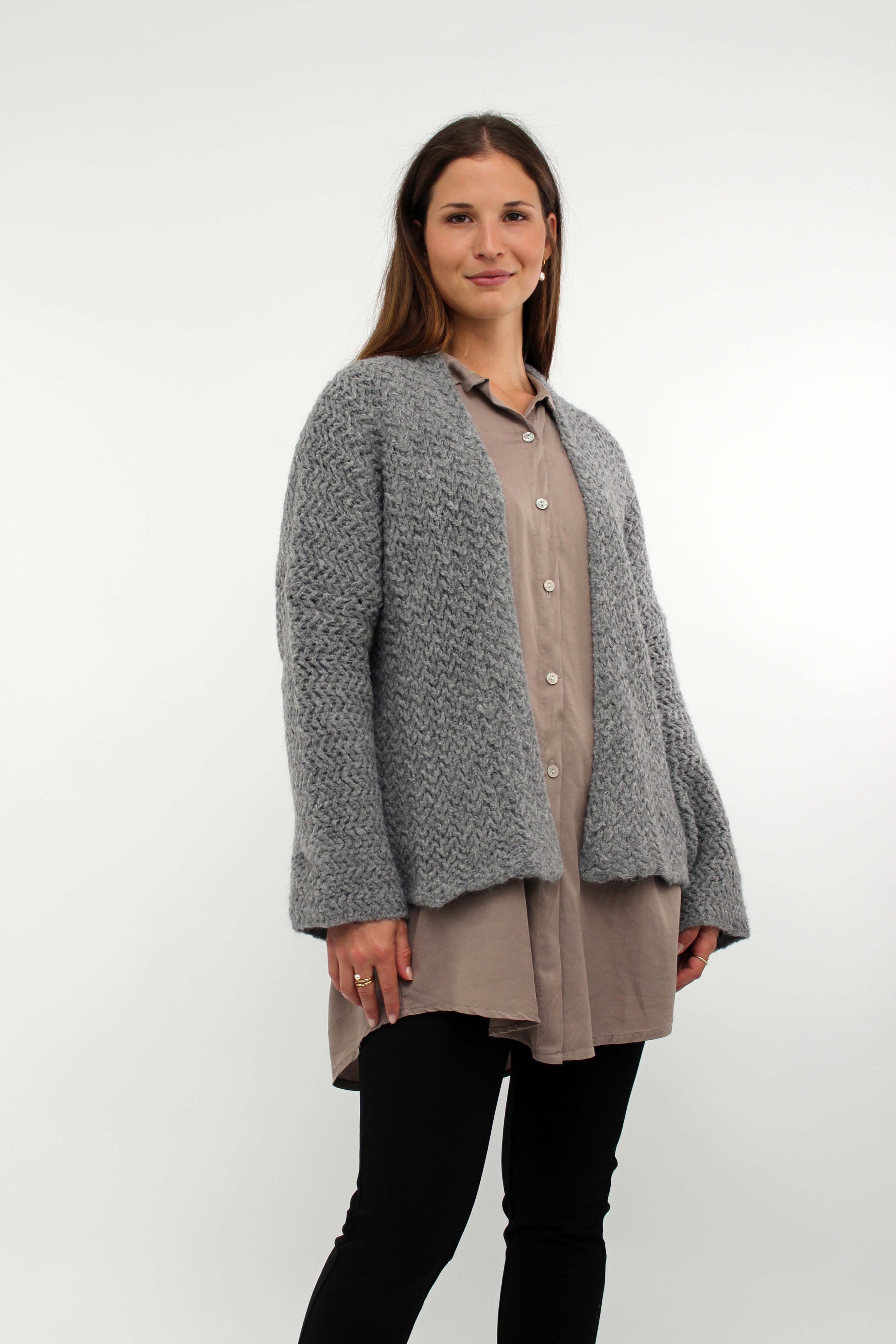 Strickjacke "Fashion" Dunkelgrau