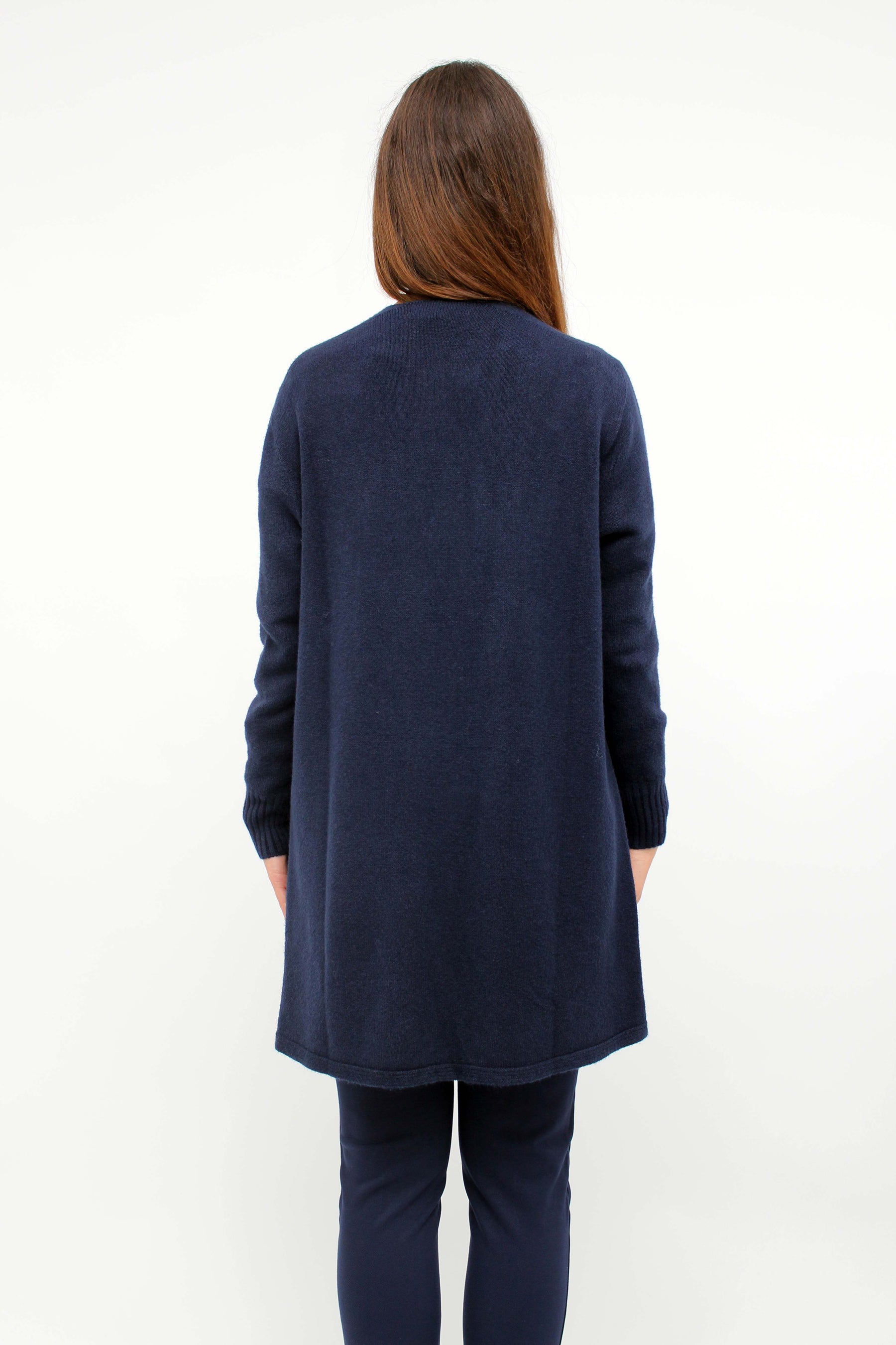 Strickjacke mit Taschen - Dunkelblau