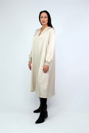 Seiden-Kleid Beige