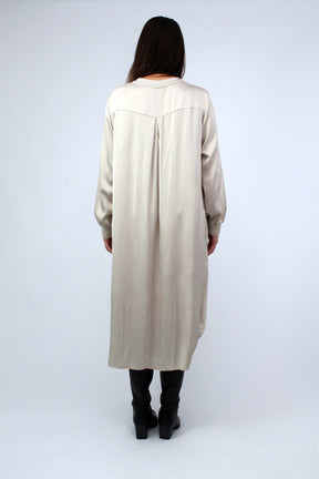 Seiden-Kleid Beige