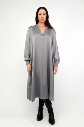 Seiden-Kleid Grau