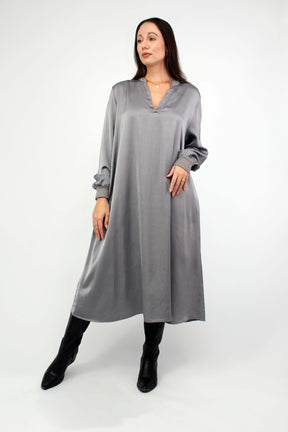 Seiden-Kleid Grau