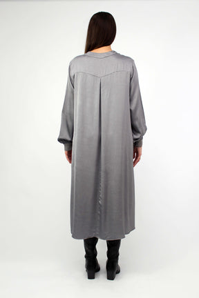Seiden-Kleid Grau