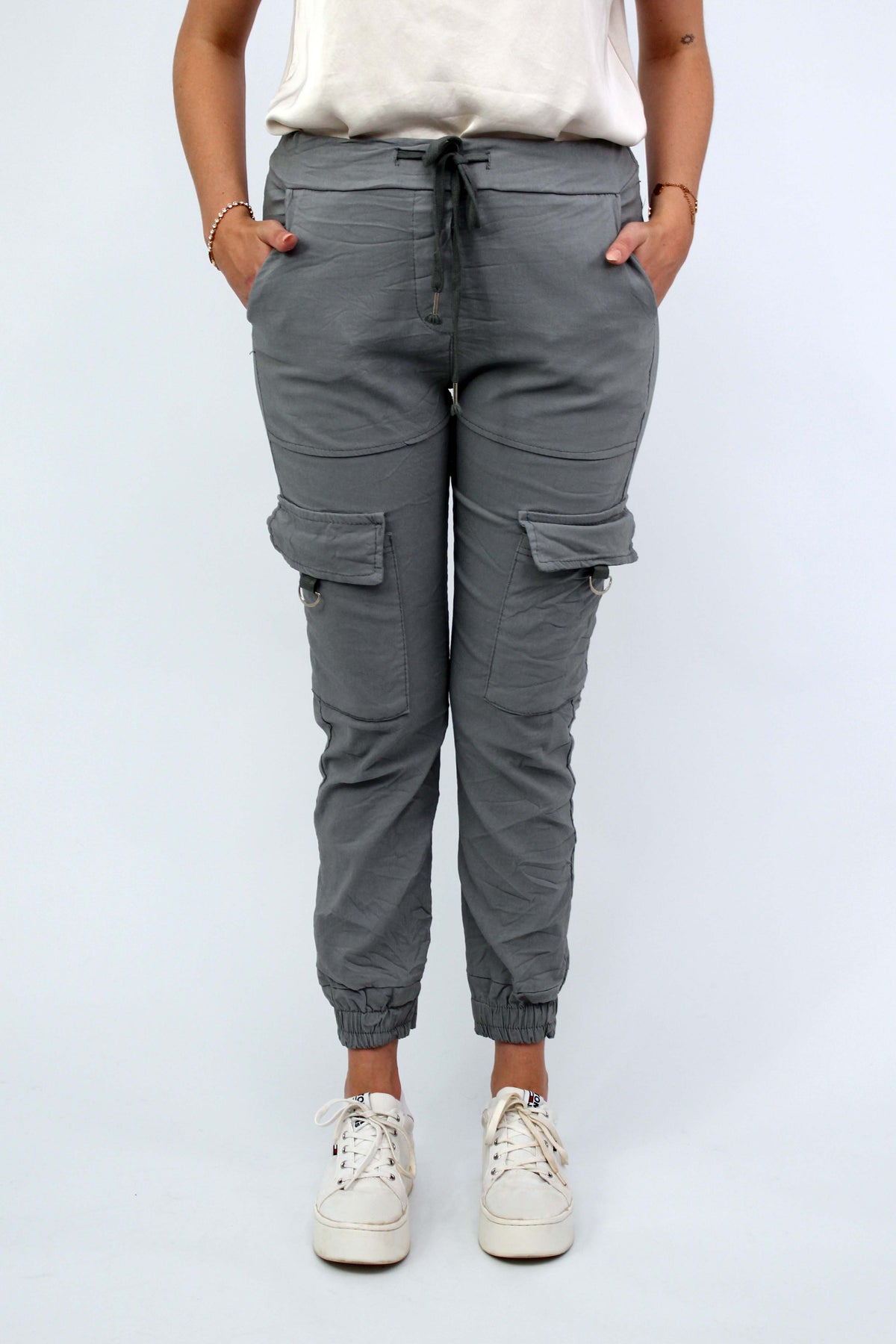 Casual Comfort Cargohose - Grau