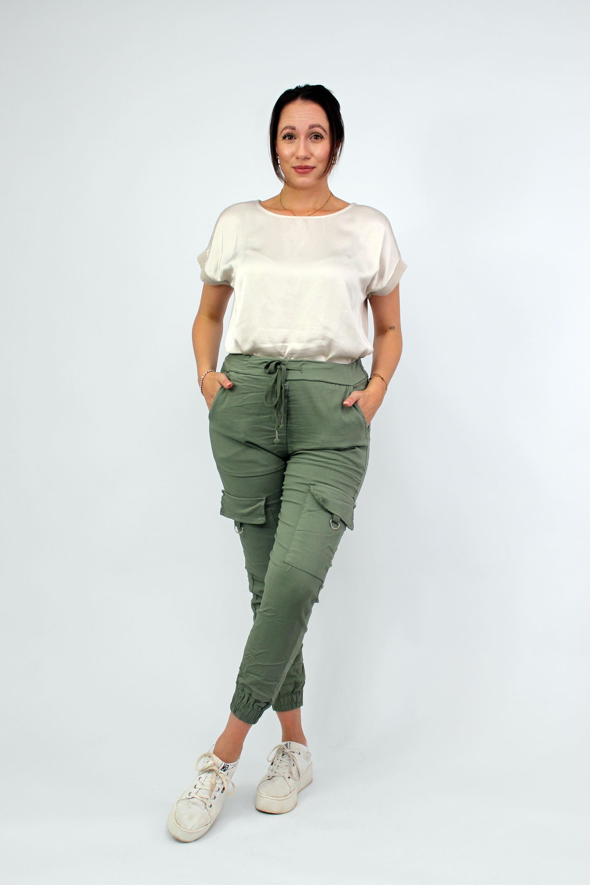 ST Selected Touch - Casual Comfort Cargohose - Khaki