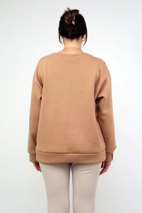 Sweatshirt "YEAH" - Camel