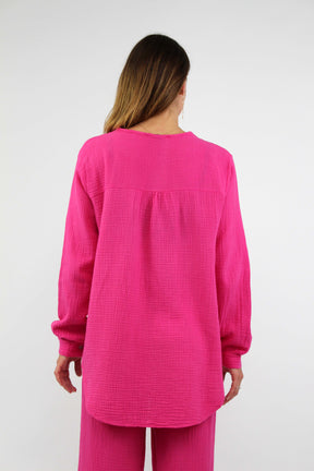 Musselin Bluse - Pink