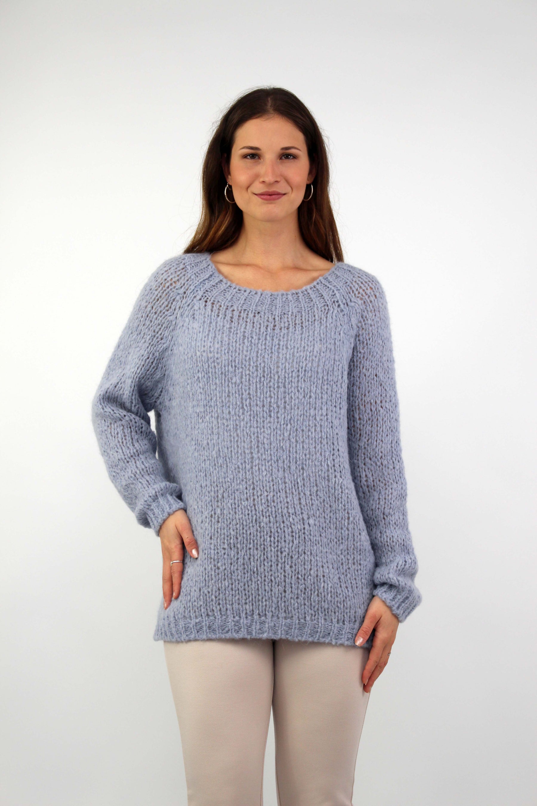 Pullover "Vintage" - Hellblau