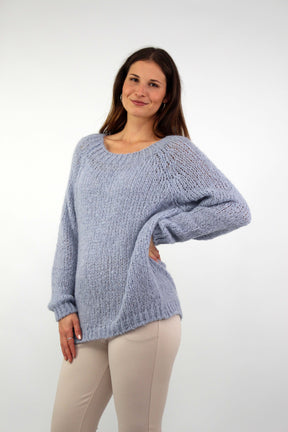 Pullover "Vintage" - Hellblau