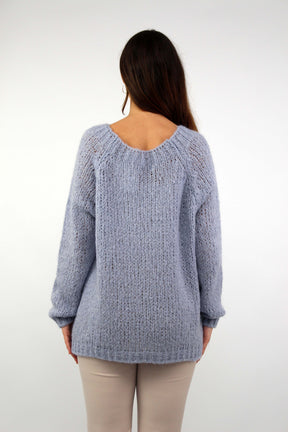 Pullover "Vintage" - Hellblau