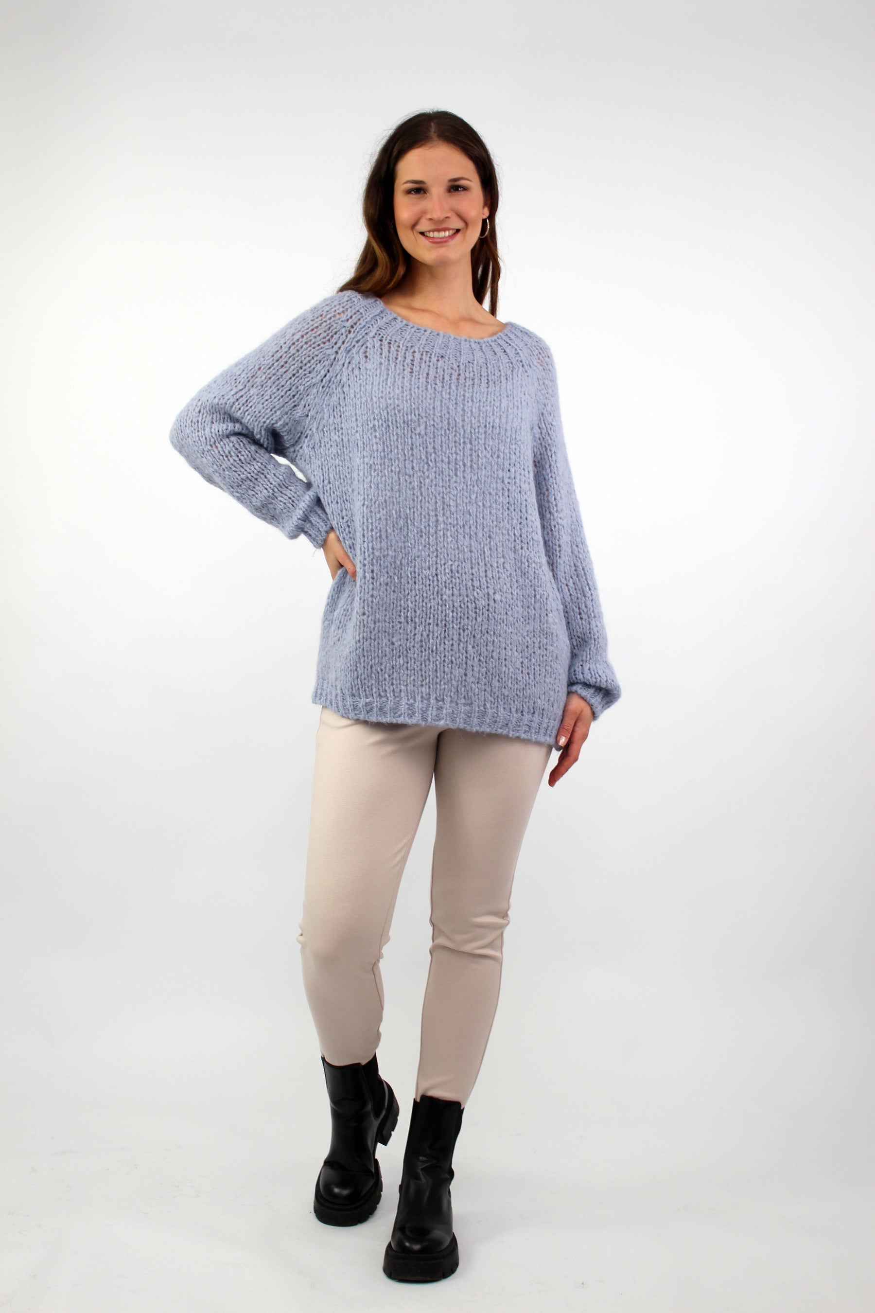 Pullover "Vintage" - Hellblau