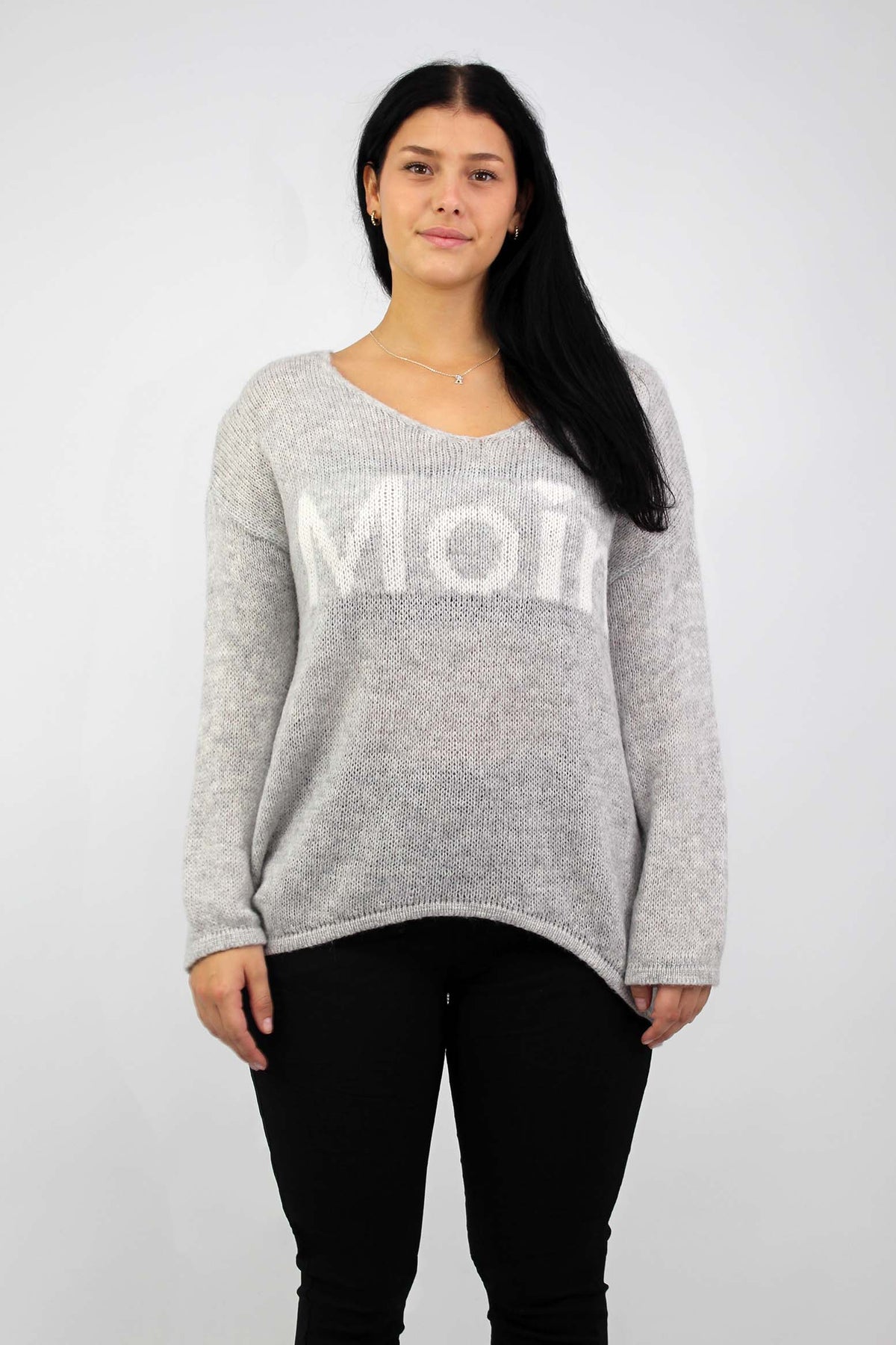 Pullover "Moin" - Grau