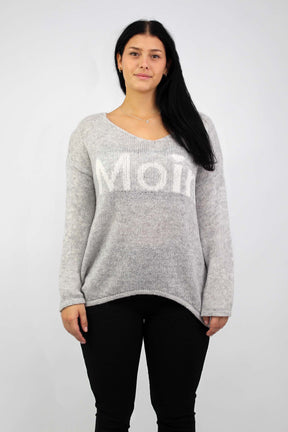 Pullover "Moin" - Grau
