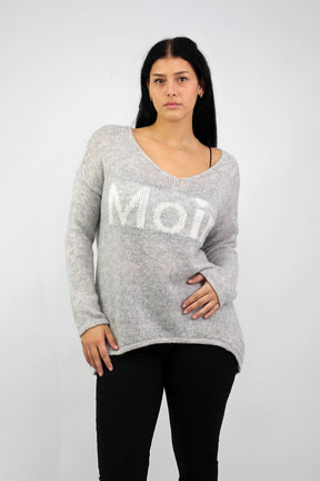 Pullover "Moin" - Grau