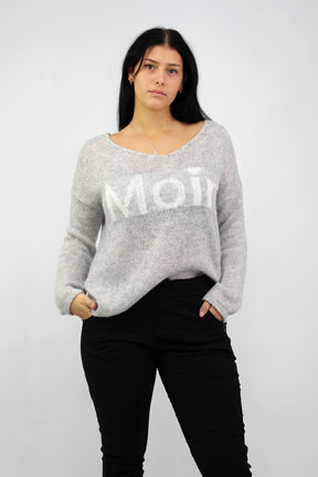 Pullover "Moin" - Grau