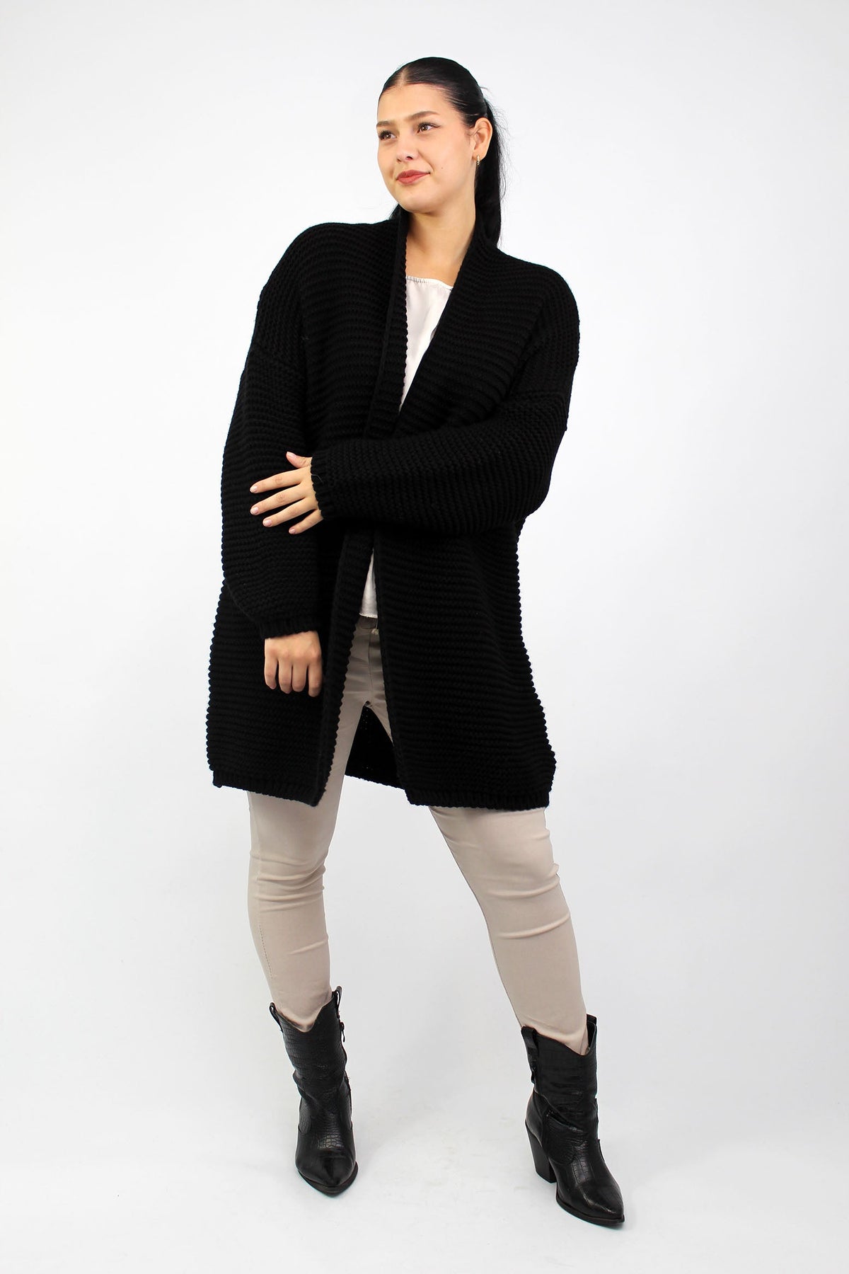 Strickjacke "Grobstrick" - Dunkelblau